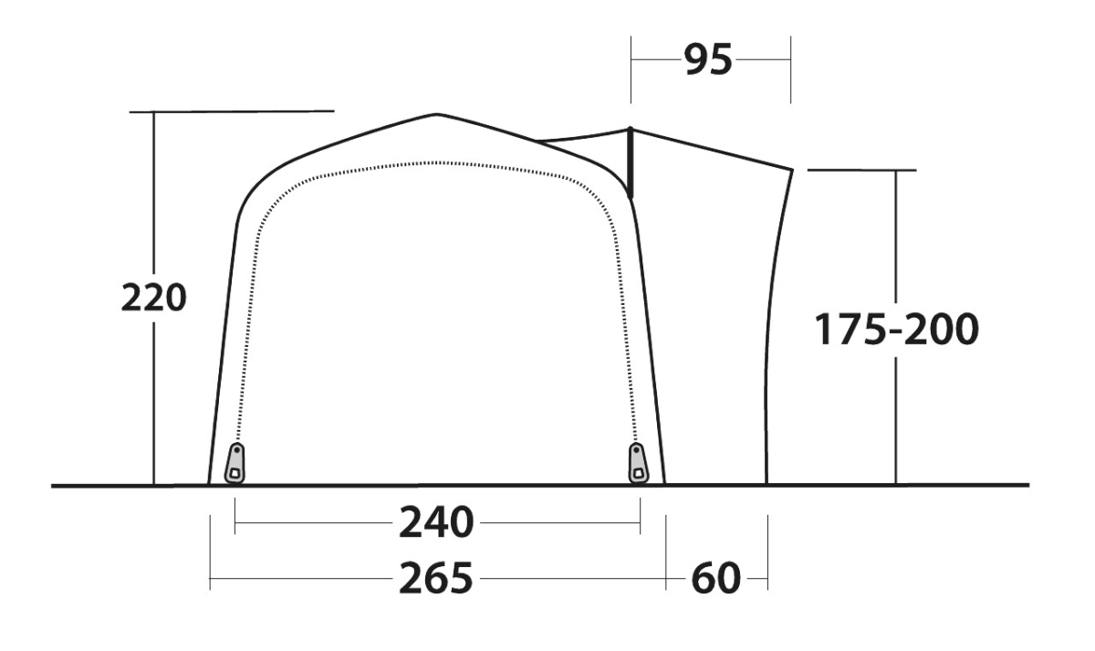 Vorzelt Airtec Adria für Qek Junior Aero 325 Bastei und viele me